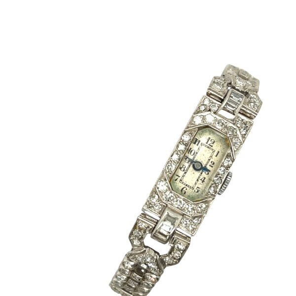 Vintage Platinum Diamond Ladies Watch, 2.25ct Natural Diamonds