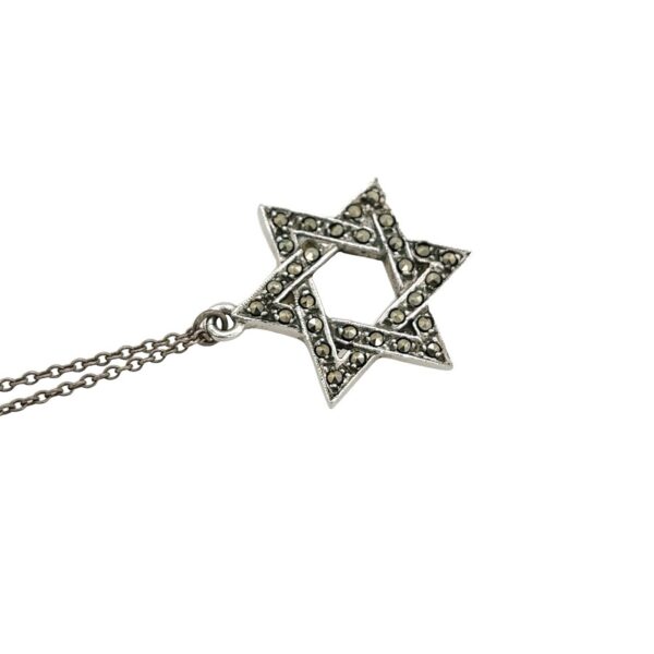 Silver Star of David Pendant on a 16" chain