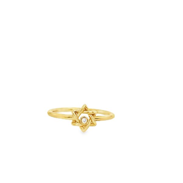 Star Of David 9ct Gold Diamond Ring