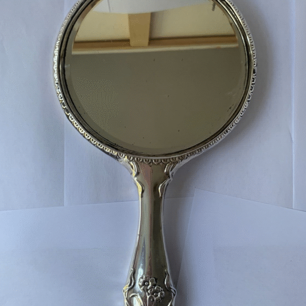Edwardian Sterling Silver Hand Held Vanity Mirror by Boots Pure Drug Company