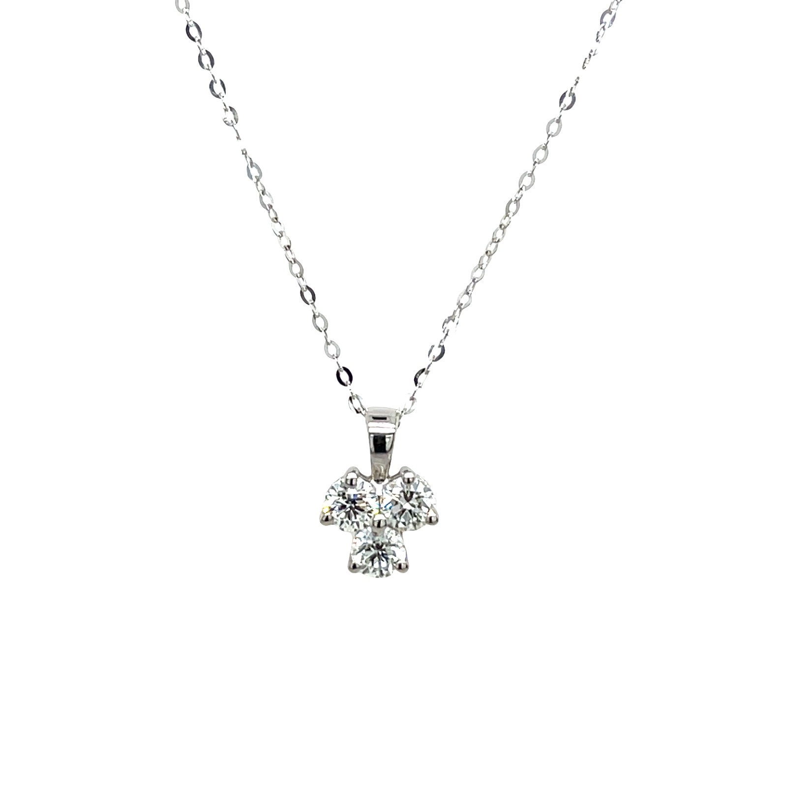 18ct White Gold Diamond Pendant – 0.50ct Natural Diamonds