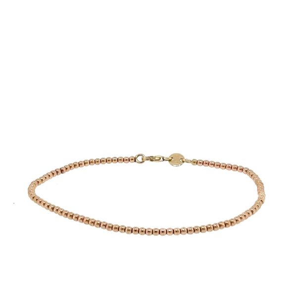 14ct Rose Gold Bead Chain Bracelet