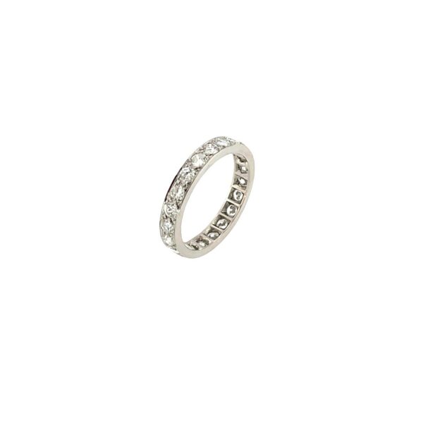 Full Eternity Diamond Ring, Set With 2.0ct Natural Diamonds In Platinum