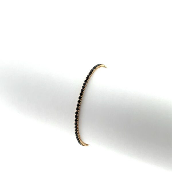 14ct Yellow Gold Bracelet Set With Black Onyx Stones