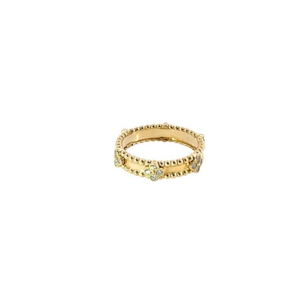 9ct Yellow Gold Diamond Clover Ring – 0.30ct Natural Diamonds