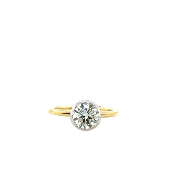 18ct Yellow Gold Solitaire Diamond Ring, Set with 1.16ct K/VS1