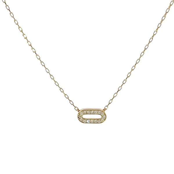 18ct Yellow Gold Diamond Circular Pendant – 0.16ct Natural Diamonds
