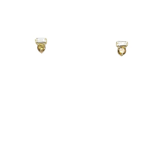 14ct Yellow Gold Diamonds Stud Earrings