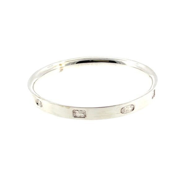 Silver Bangle Bracelet With Hallmarks