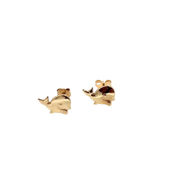 Children’s 9ct Yellow Gold Dolphin Stud Earrings