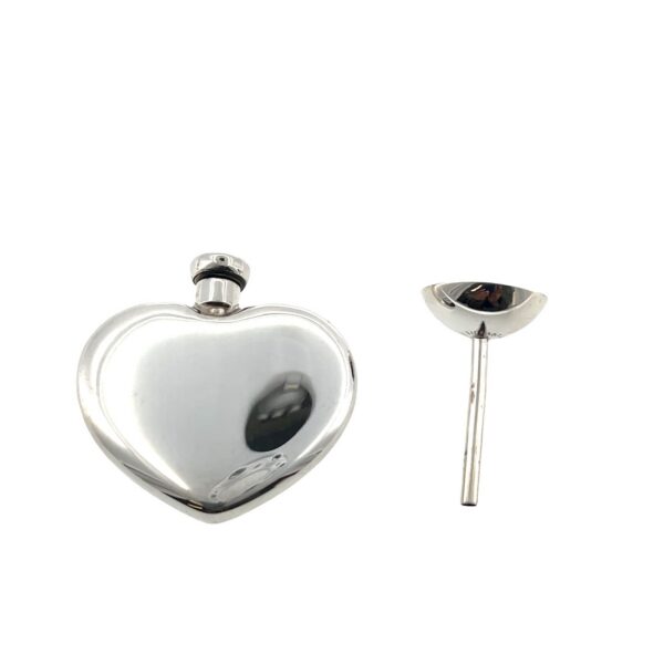 Tiffany & Co. Sterling Silver Heart-Shaped Perfume Bottle & Funnel Set
