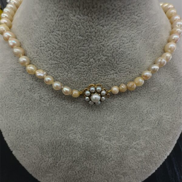 Graduated Cultured Pearl Necklace, With 9ct Gold Clasp