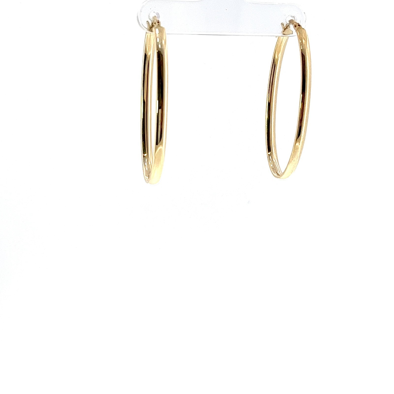 9ct Yellow Gold Oval Hoop Earrings – Click Fittings