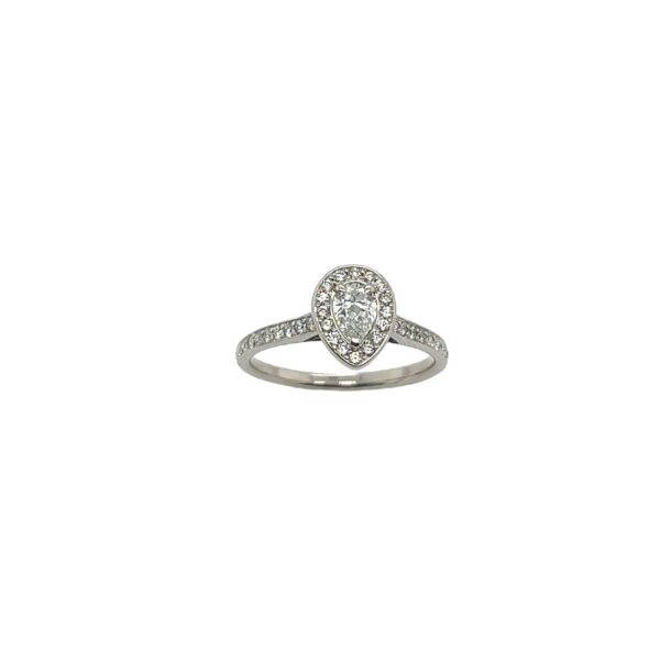Solitaire 0.31ct E/SI1 Diamond Engagement Ring Set in Platinum