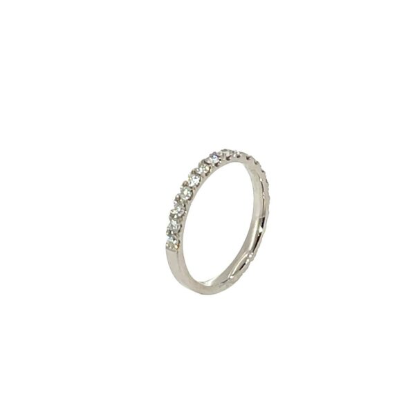 Platinum Half Eternity Diamond Ring, Set With 0.50ct Natural Diamonds