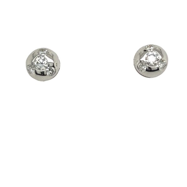18ct White Gold Diamond Stud Earrings Set With 0.38ct Natural Diamonds