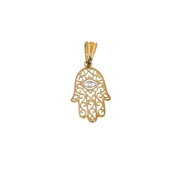 9ct Yellow Gold Hamsa Pendant  – No Chain