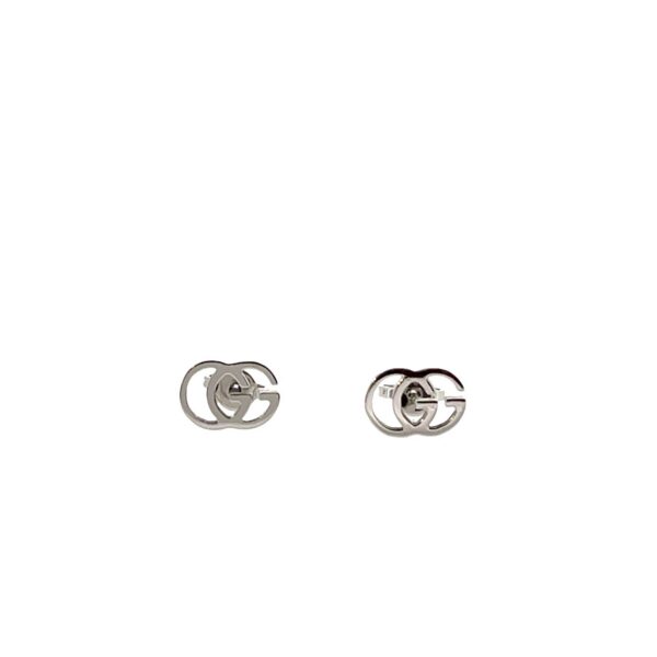 Gucci Interlocking G Logo Stud Earrings – 18ct White Gold