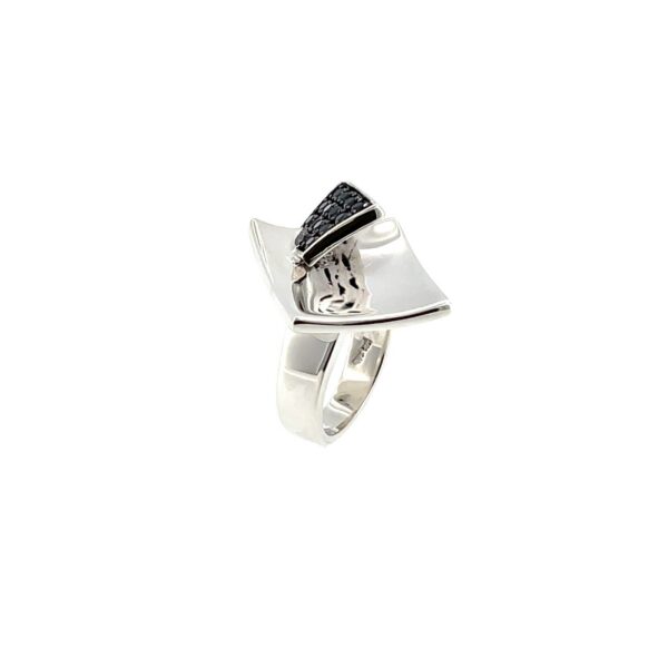 925 Sterling Silver Black Onyx Dress Ring
