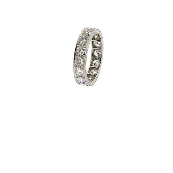 Platinum Full Eternity Diamond Ring, Set With 1.60ct Natural Diamonds