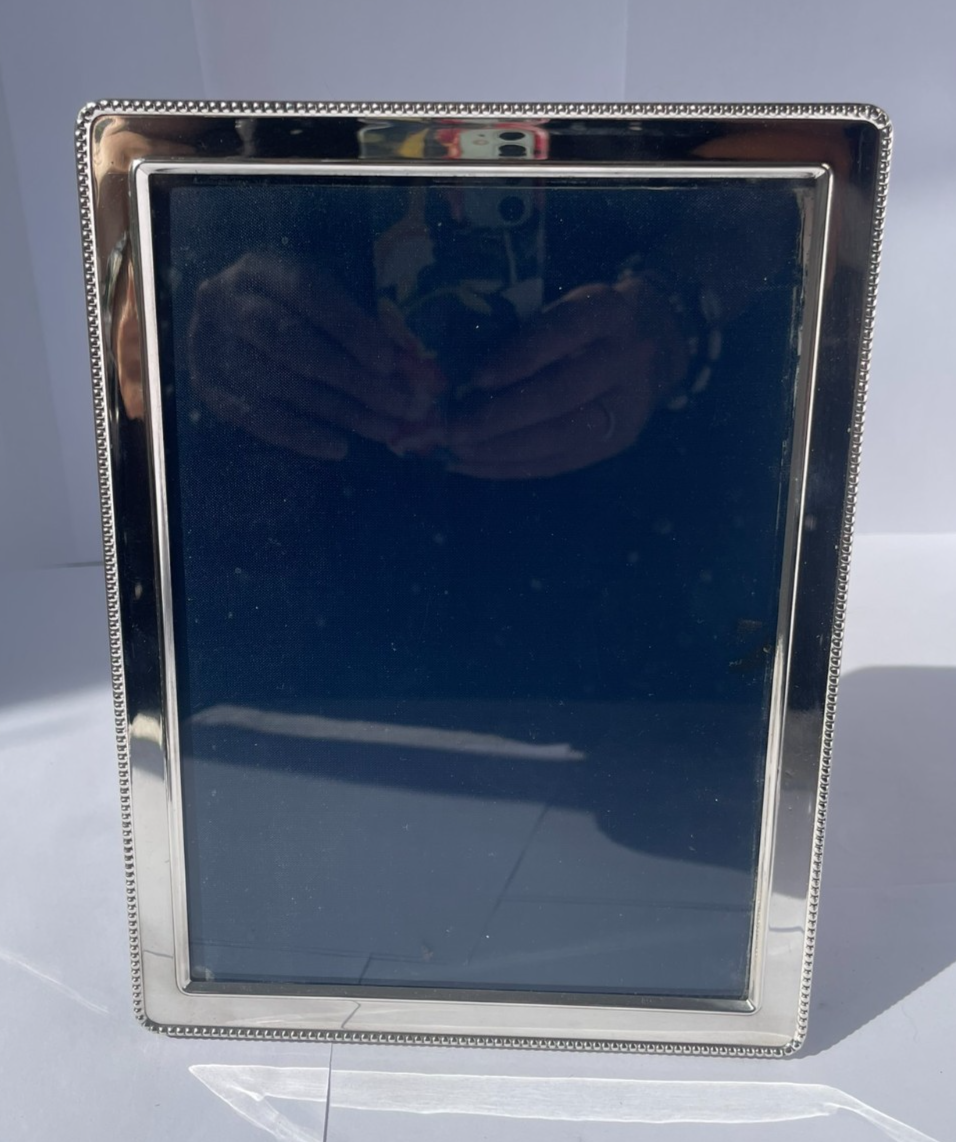 Sterling Silver Photo Frame by Alan M Weisrose in London in 1990, 7 by 5