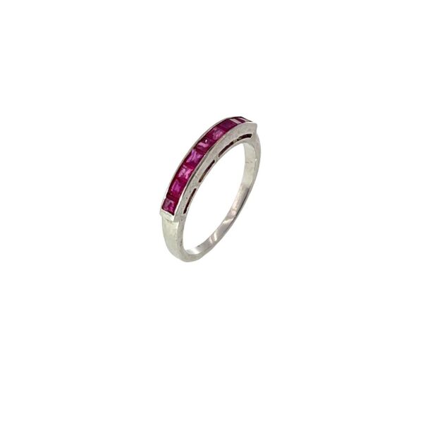 925 Sterling Silver Ring Set With Rubies