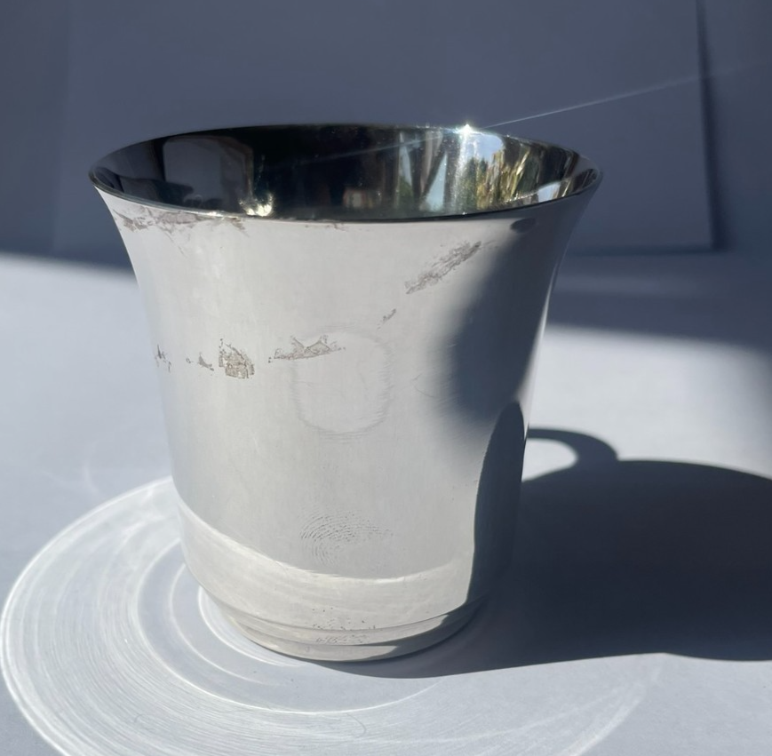 Sterling Silver Christening Mug by Jewellery & Metal Manufacturing Co Ltd 1973
