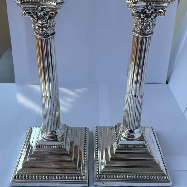 Pair of Victorian Sterling Silver Candlesticks by Charles Stuart Harris, 1894