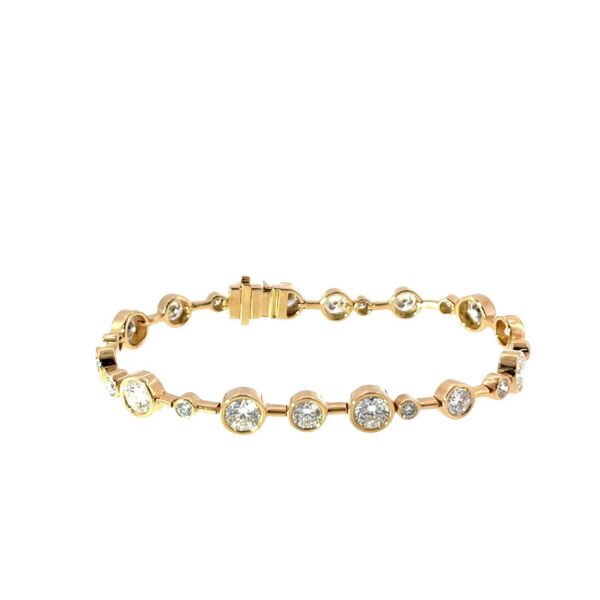 Natural Diamond Tennis Bracelet – 7.00ct in 14ct Yellow Gold