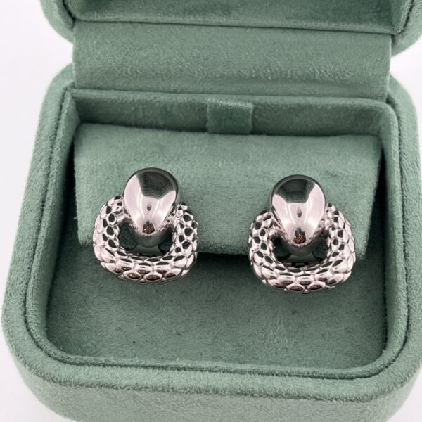 Fope 18ct White Gold Clip Earrings