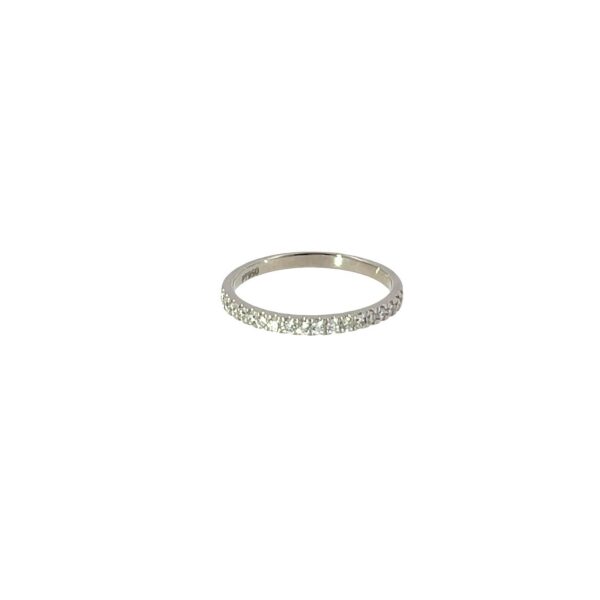 18ct White Gold Half Eternity Diamond Ring, Set With 0.30ct Natural Diamonds