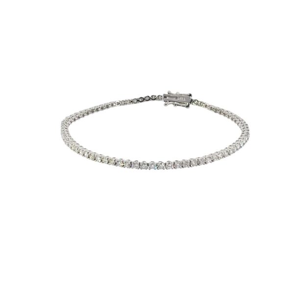 Diamond Tennis Bracelet – 2.70ct Natural Round Diamonds in 18ct White Gold
