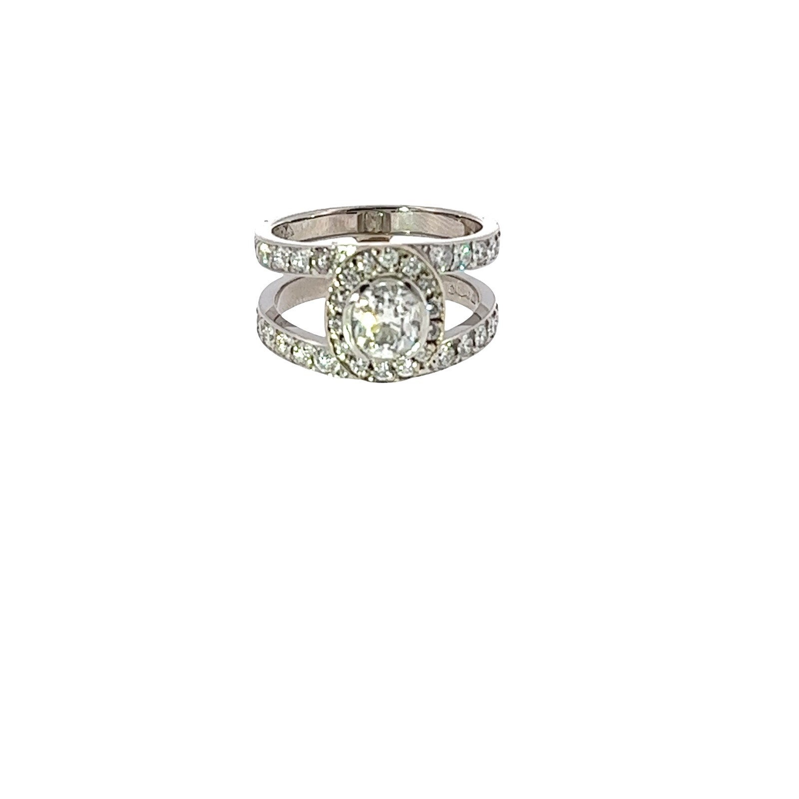 1.02ct Oval Diamond Ring, Set in Platinum and 18ct White Gold