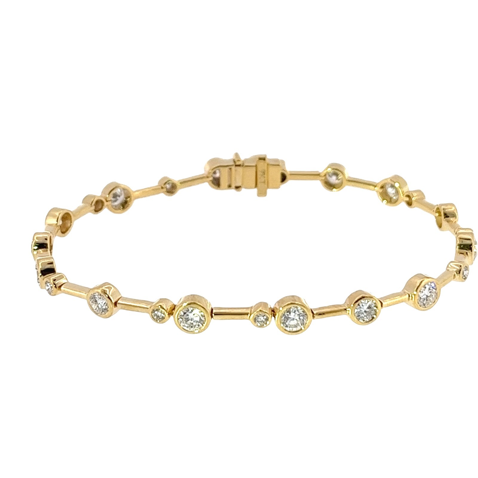 Lab-Created Diamond Tennis Bracelet – 2.75ct in 9ct Yellow Gold