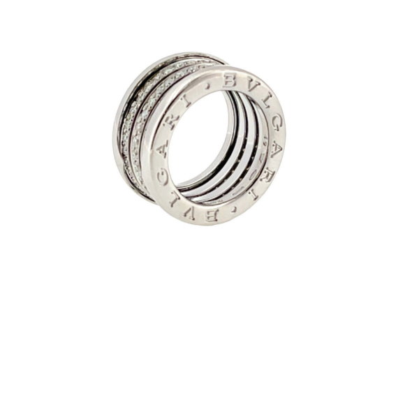 Bvlgari B. Zero 1 Ring 3 Bands Diamond Ring 0.89ct In 18ct White Gold, Size 49