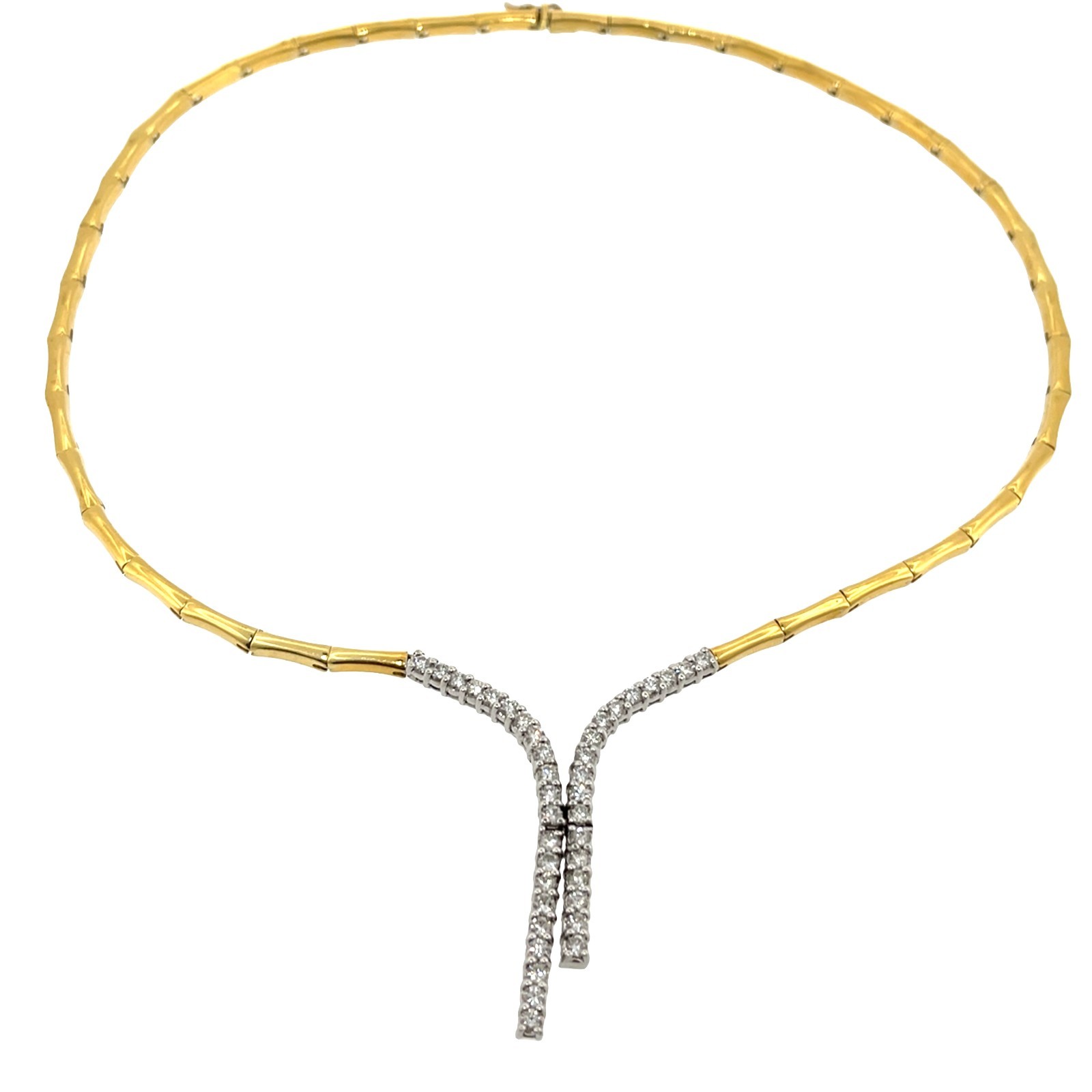 18ct Yellow Gold Diamond Necklace – 1.95ct Natural Diamonds