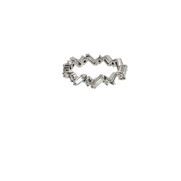 14ct White Gold Full Eternity Diamond Ring, Set With 1.48ct Natural Diamonds